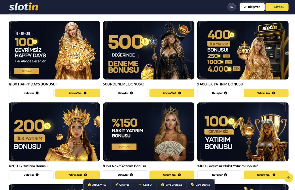 Slotin - Slotin Güncel Giriş Web Adresi 3 Slotin Promosyon ve Kampanya Seçenekleri